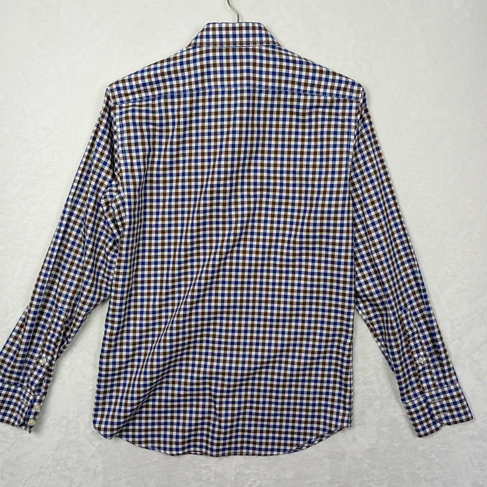 Banana Republic Button Down Mens S   Gingham Non-Iron Slim Fit Office Wear